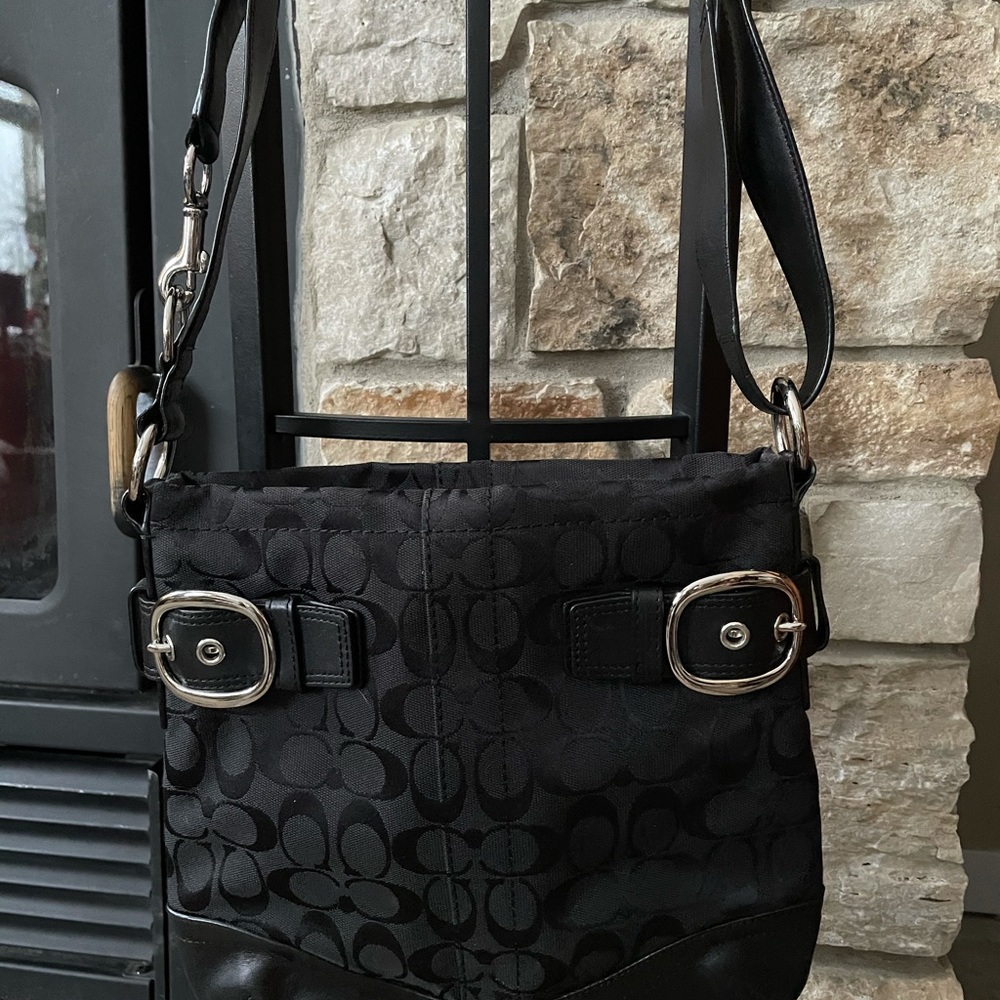 Coach cross body black purse